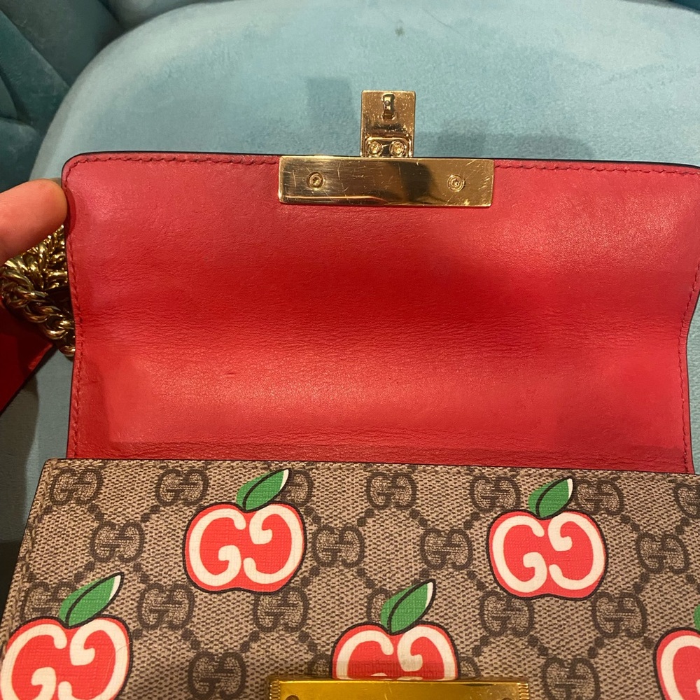 LIMITED EDITION Gucci Padlock Supreme GG Apple Capsule Collection Shoulder Bag 🍎 - Picture 13 of 17